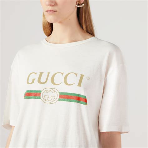 gucci classic white tee|farfetch Gucci t shirt.